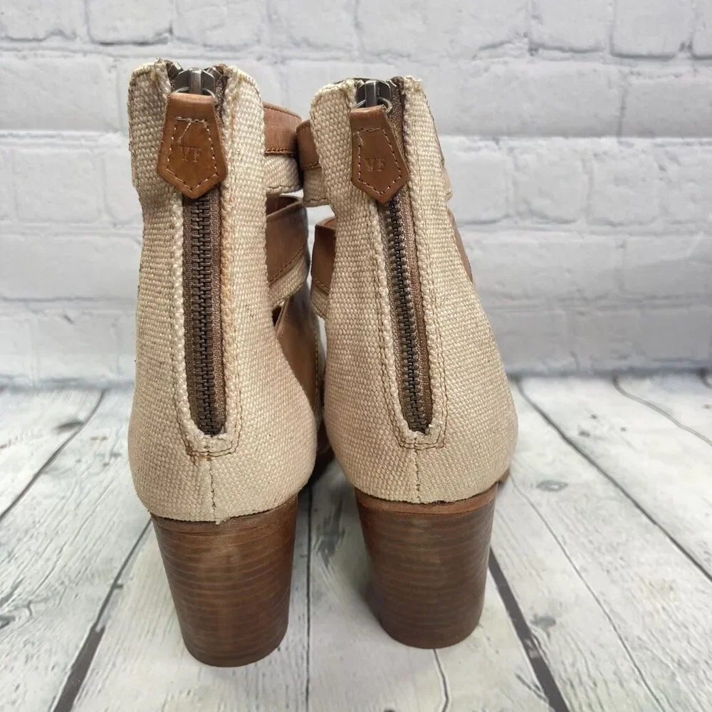 Vintage Foundry Co Fisherman Cage Sandals Women’s 11 Leather Block Heel